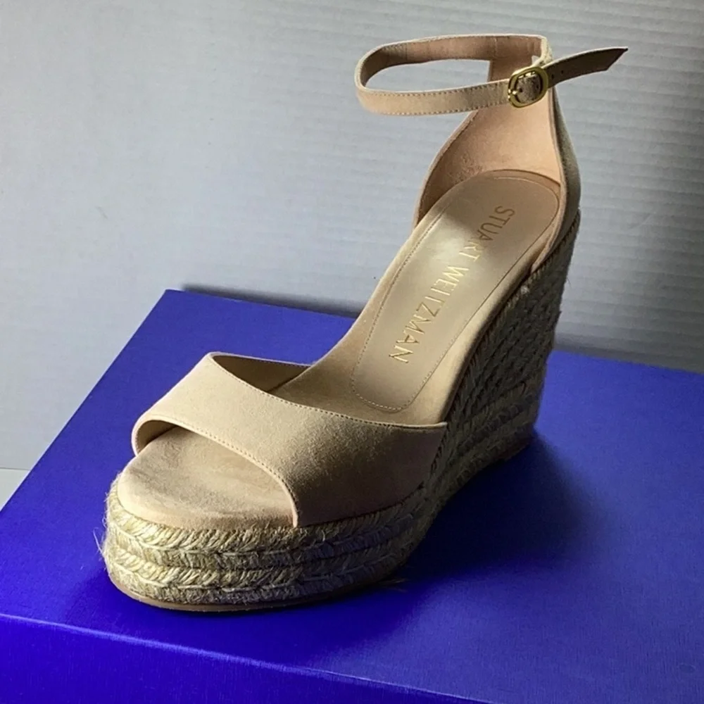 STUART WEITZMAN
NudistCurve leather espadrille wedge sandals - Picture 6 of 10